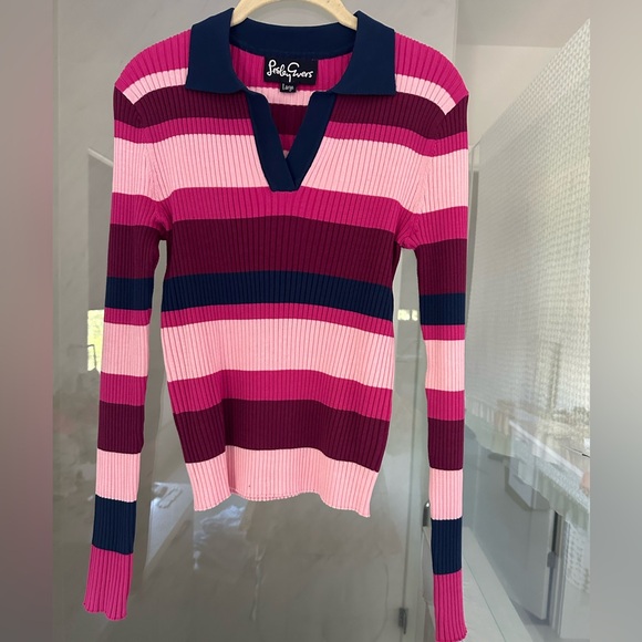 NWOT Lesley Evers Taylor knit top - Picture 2 of 2